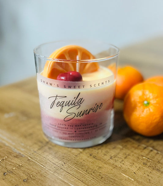 Tequila Sunrise Candle ~8oz