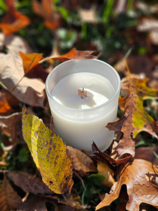 Autumn Ambrette ~8oz Wood Wick Candle