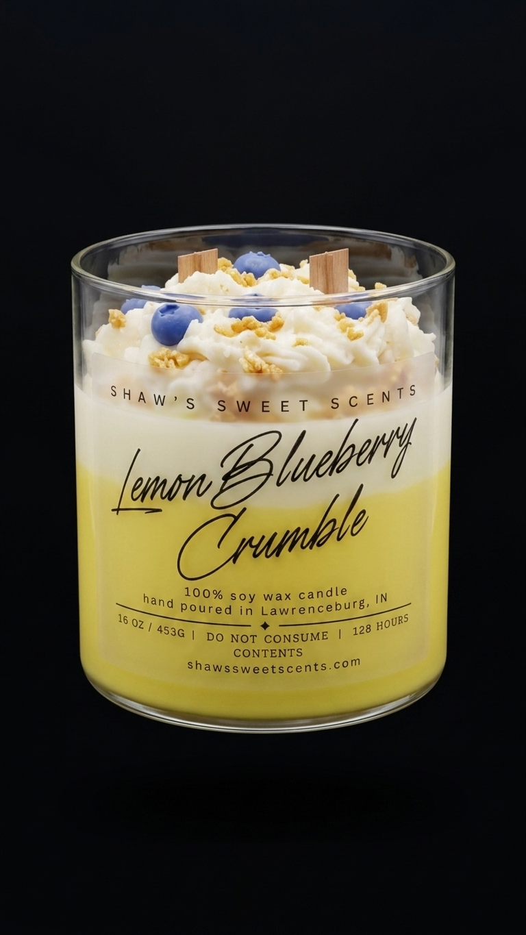 Lemon Blueberry Crumble Candle ~ 16oz
