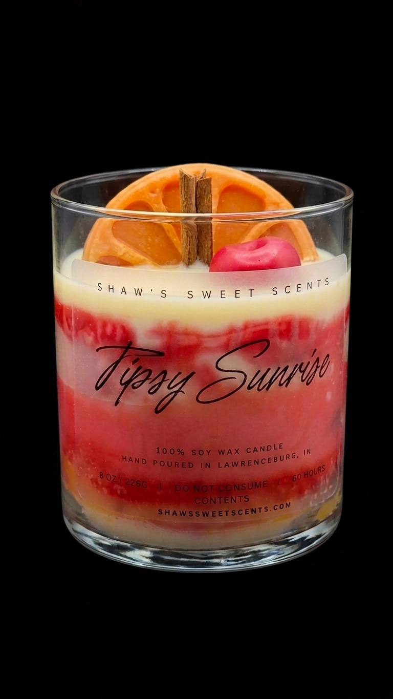 Tipsy Sunrise Candle ~8oz