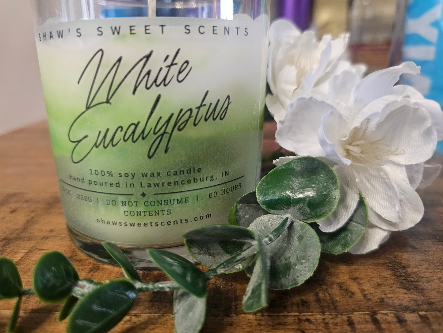 White Eucalyptus Candle ~8oz